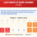 Lịch trực nghỉ Lễ Quốc Khánh của Lãnh đạo nhà trường