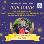 TRƯỜNG THPT NHÂN CHÍNH VINH DANH HỌC SINH ĐẠT THÀNH TÍCH TRONG CÁC CUỘC THI UY TÍN CỦA QUỐC TẾ, QUỐC GIA VÀ THÀNH PHỐ HÀ NỘI